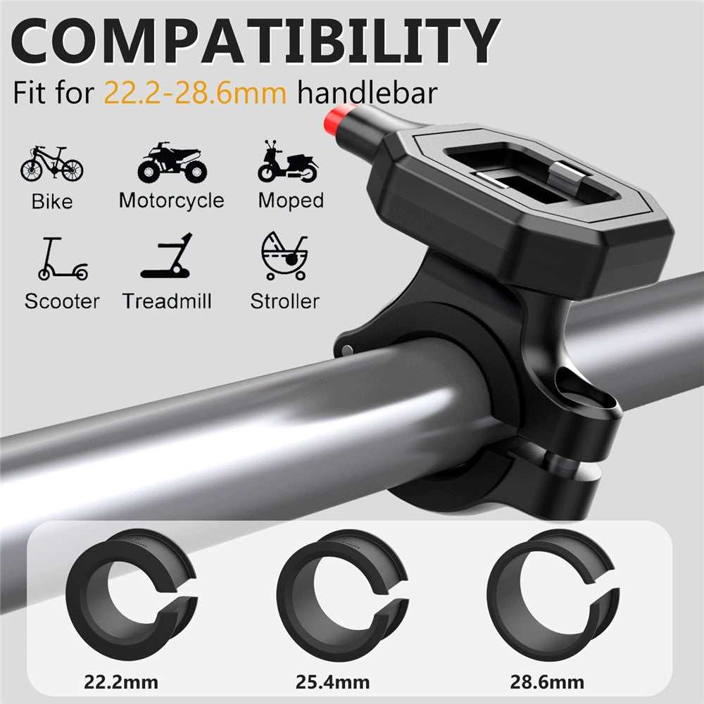 HL-176A Bicycle Handlebar Quick Release Phone Mount Shockproof Cellphone Holder Bracket for Motorcycle