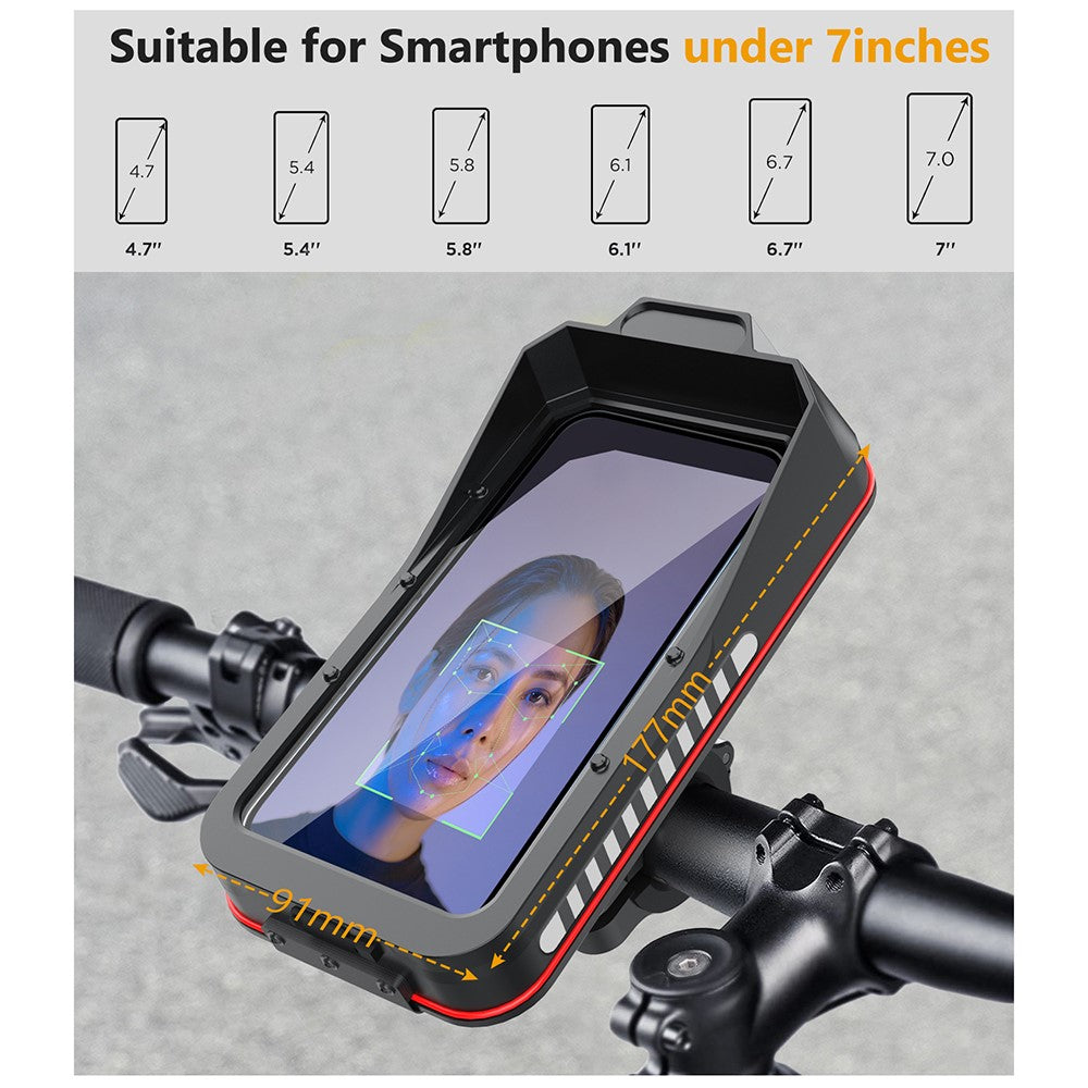 HL-176A Bicycle Handlebar Quick Release Phone Mount Shockproof Cellphone Holder Bracket for Motorcycle