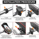 HL-176A Bicycle Handlebar Quick Release Phone Mount Shockproof Cellphone Holder Bracket for Motorcycle
