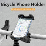 QX-25A Bicycle Handlebar Phone Mount 360 Degree Rotation Shockproof Navigation Holder for Motorcycle