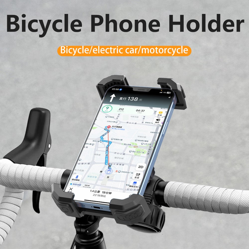 QX-25A Bicycle Handlebar Phone Mount 360 Degree Rotation Shockproof Navigation Holder for Motorcycle