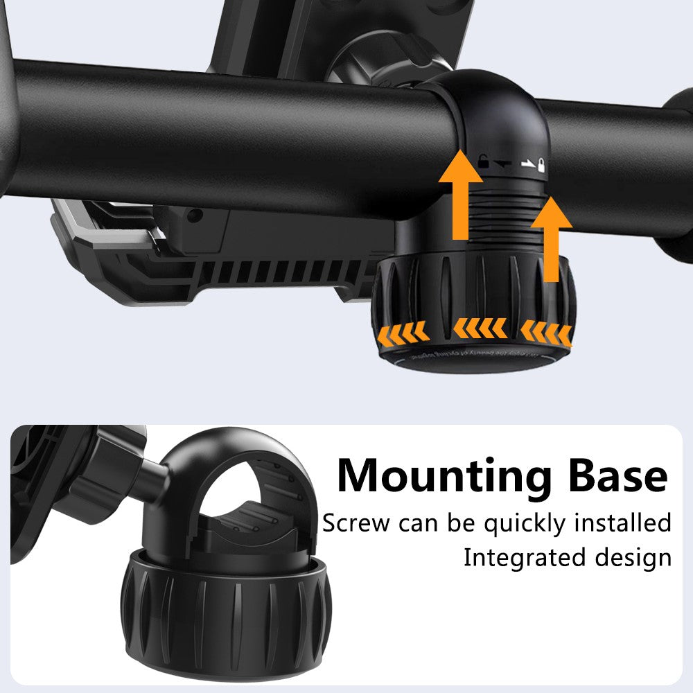 QX-25A Bicycle Handlebar Phone Mount 360 Degree Rotation Shockproof Navigation Holder for Motorcycle