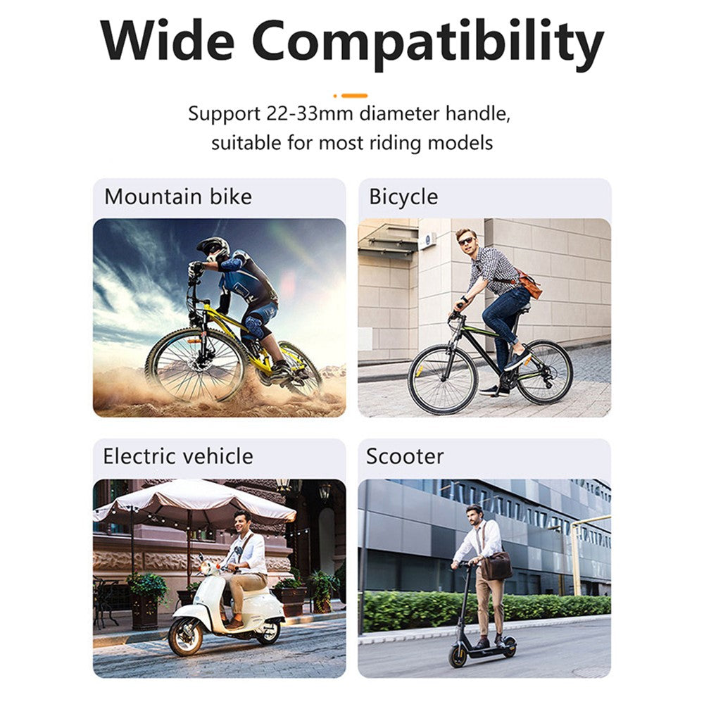 QX-25A Bicycle Handlebar Phone Mount 360 Degree Rotation Shockproof Navigation Holder for Motorcycle