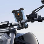QX-25A Bicycle Handlebar Phone Mount 360 Degree Rotation Shockproof Navigation Holder for Motorcycle
