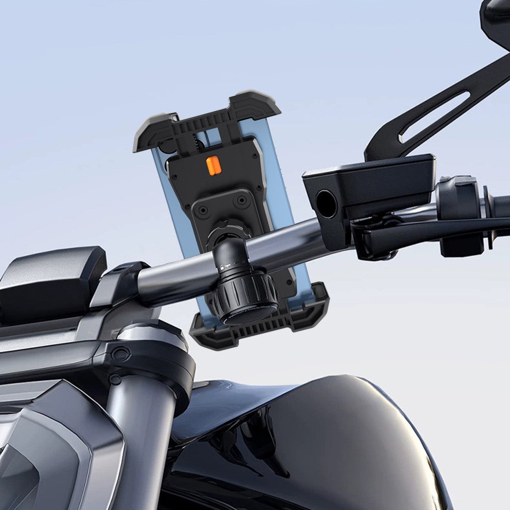 QX-25A Bicycle Handlebar Phone Mount 360 Degree Rotation Shockproof Navigation Holder for Motorcycle
