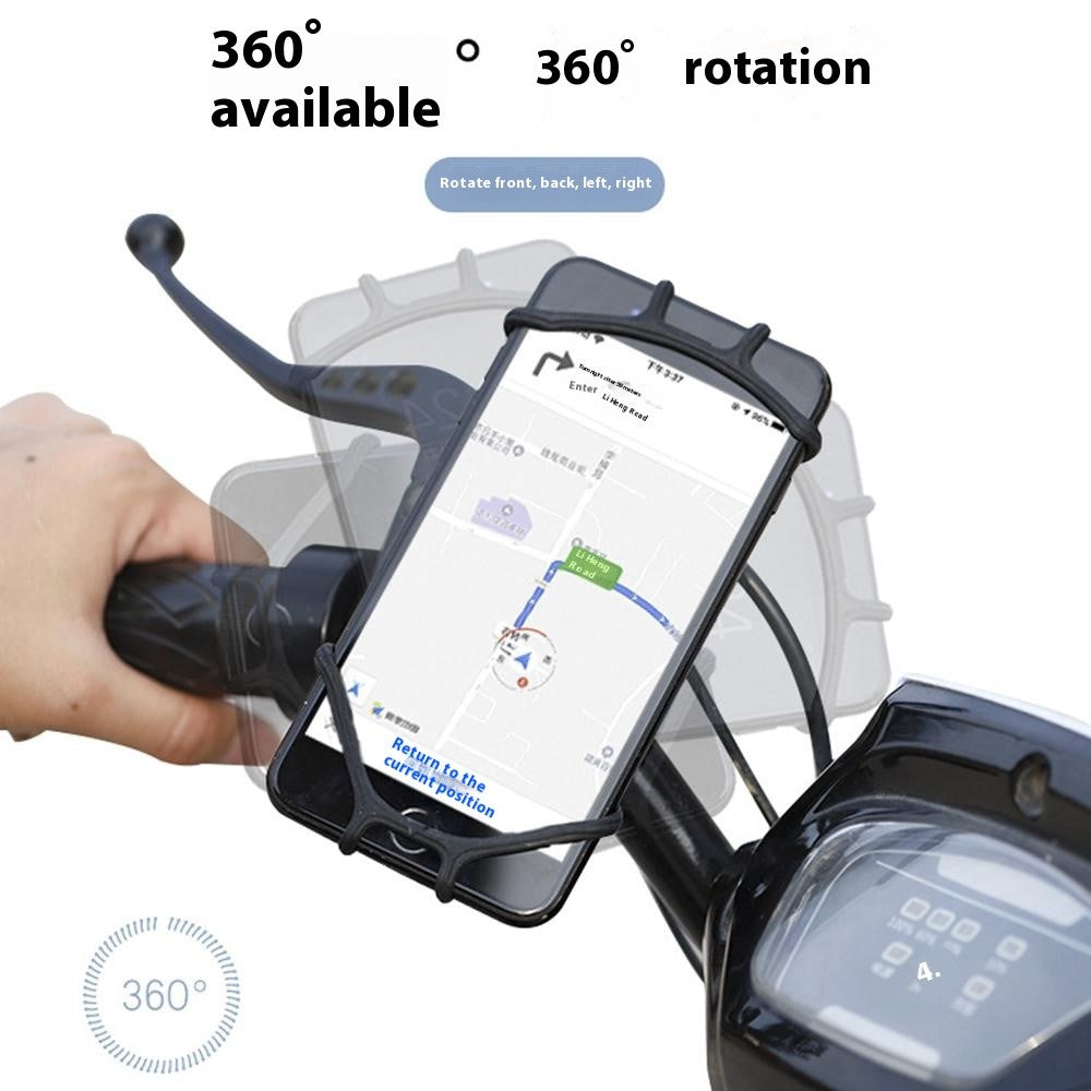 360-Degree Rotatable Phone Holder Bike Mount Non-Detachable Single Row for Outdoor Cycling