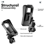 DS-MT4 Delivery Riders Motorcycle Phone Mount Waterproof Anti Fog Rotatable Bike Navigation Holder