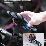 GUB P16 Bike Phone Holder Rotatable Detachable Silicone Phone Mount for Bicycle E-Bike Scooter