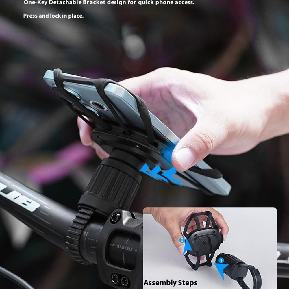 GUB P16 Bike Phone Holder Rotatable Detachable Silicone Phone Mount for Bicycle E-Bike Scooter