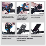 GUB P16 Bike Phone Holder Rotatable Detachable Silicone Phone Mount for Bicycle E-Bike Scooter