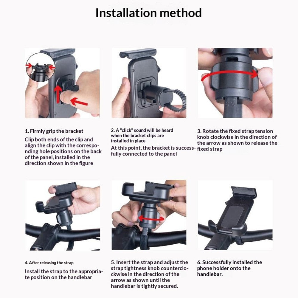 GUB P18 Rotatable Phone Mount for Bicycle  /  E-Bike  /  Scooter Shock Absorbing Quick Release Cellphone Bracket