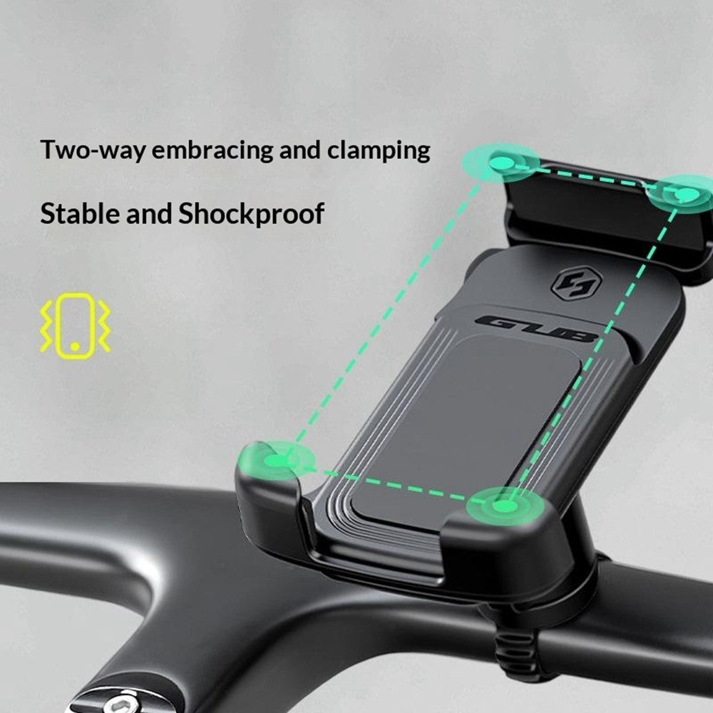 GUB P18 Rotatable Phone Mount for Bicycle  /  E-Bike  /  Scooter Shock Absorbing Quick Release Cellphone Bracket