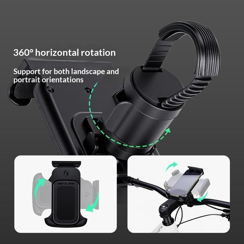 GUB P18 Rotatable Phone Mount for Bicycle  /  E-Bike  /  Scooter Shock Absorbing Quick Release Cellphone Bracket
