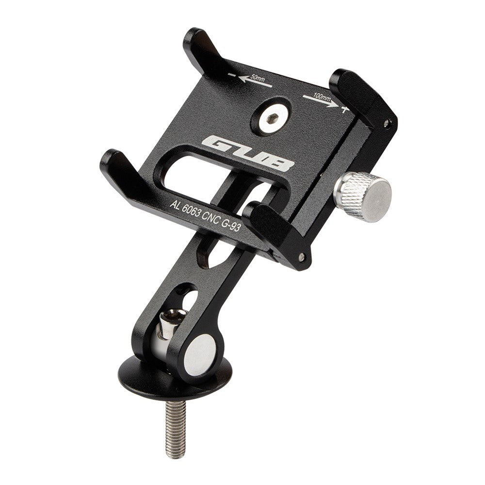GUB G-93 mobilholder i aluminiumslegering til styr, fire kløer, klemme, cykelmobilstativ, støtte, 270 graders drejning, cykeltilbehør (skruemonteret)