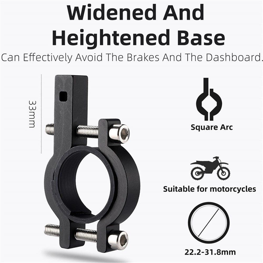 WEST BIKING YP0715066 Bike Handlebar Mount Phone Holder Aluminum Alloy Bicycle Cellphone Bracket