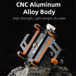 WEST BIKING YP0715066 Bike Handlebar Mount Phone Holder Aluminum Alloy Bicycle Cellphone Bracket