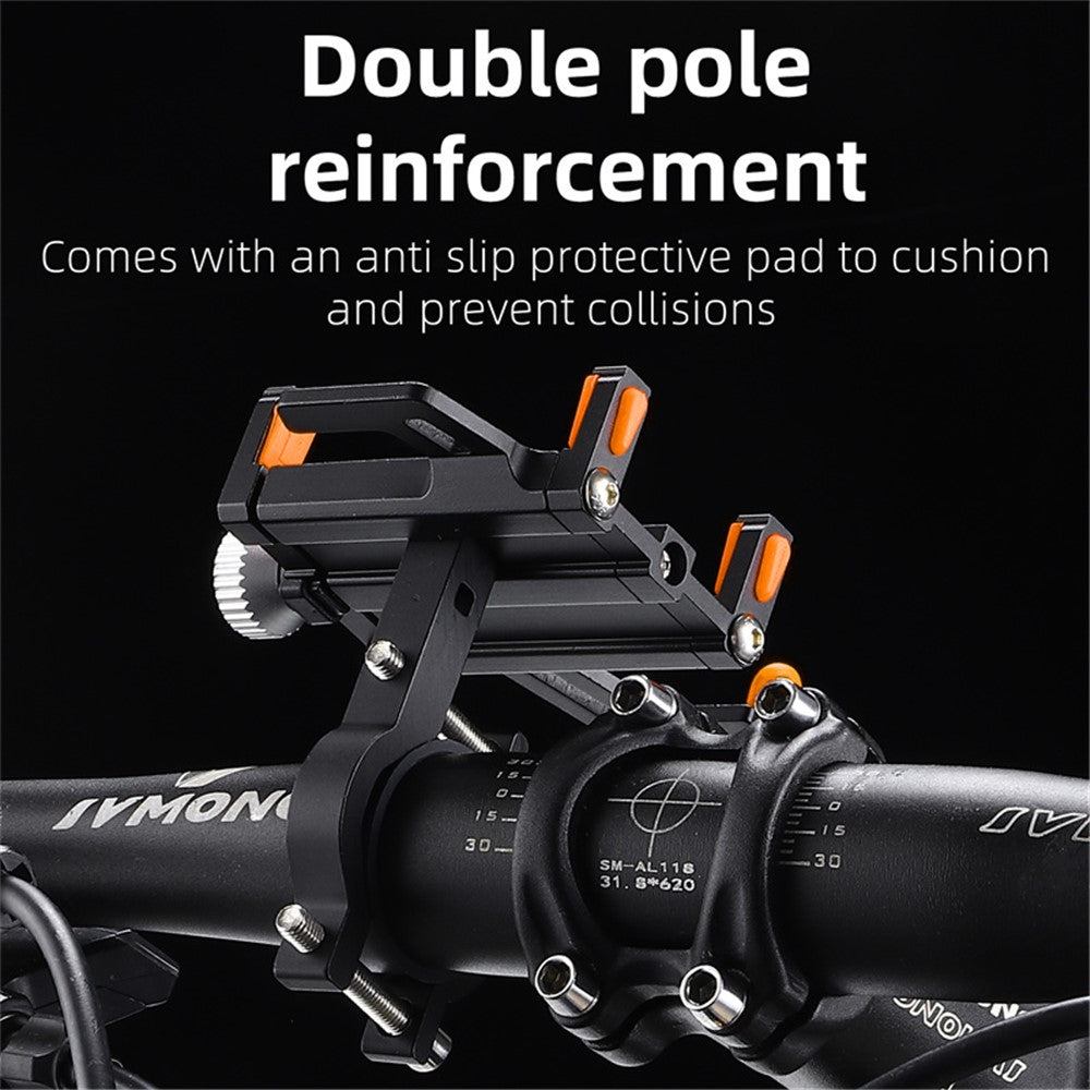 WEST BIKING YP0715066 Bike Handlebar Mount Phone Holder Aluminum Alloy Bicycle Cellphone Bracket