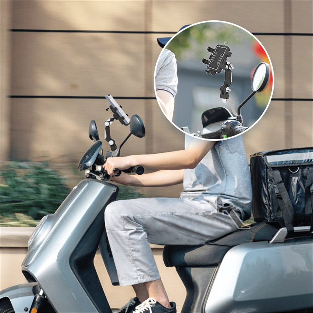 DC230 Bike Phone Holder Bicycle Quick Release Phone Mount 360 Degree Rotating Cycling Phone Bracket