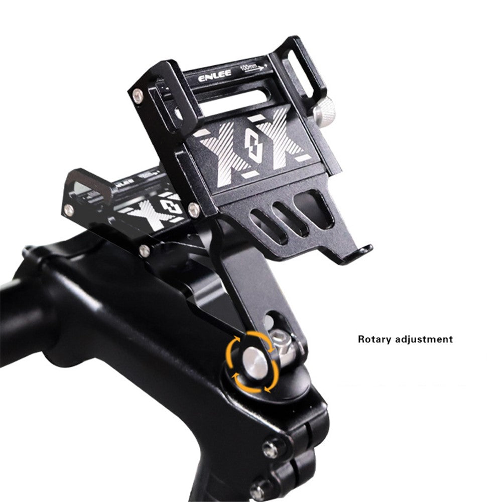 ENLEE Aluminum Alloy Bicycle Handlebar Stem Phone Holder Stand (Rotation Design)