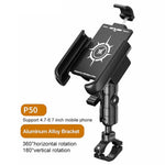 GUB P50 E-Bike Bicycle Motorcycle Cellphone Bracket Aluminum Alloy Cycling Phone Holder