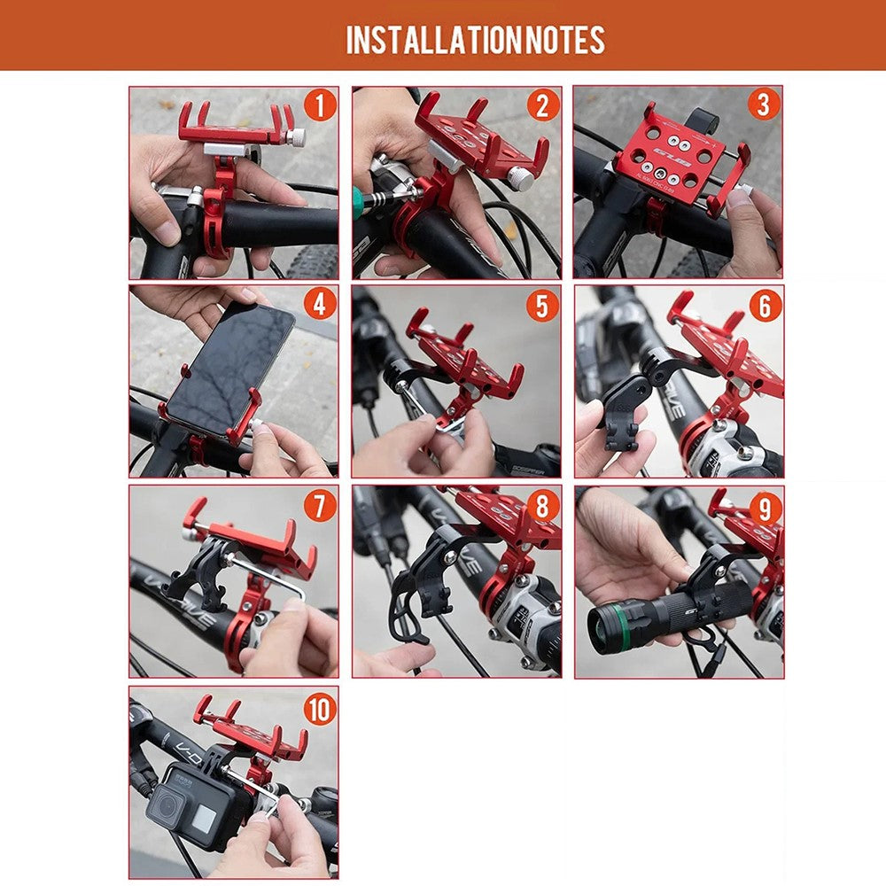 GUB G-89 Bicycle E-Bike Phone Holder Aluminum Alloy Bike Handlebar Phone Bracket