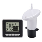 Multifunctional Ultrasonic Water Tank Level Meter with Indoor Temperature Display Digital Electronic Clock Thermometer