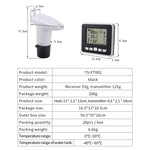 Multifunctional Ultrasonic Water Tank Level Meter with Indoor Temperature Display Digital Electronic Clock Thermometer
