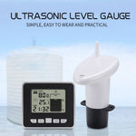 Multifunctional Ultrasonic Water Tank Level Meter with Indoor Temperature Display Digital Electronic Clock Thermometer
