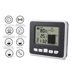 Multifunctional Ultrasonic Water Tank Level Meter with Indoor Temperature Display Digital Electronic Clock Thermometer