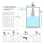 Multifunctional Ultrasonic Water Tank Level Meter with Indoor Temperature Display Digital Electronic Clock Thermometer
