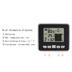 Multifunctional Ultrasonic Water Tank Level Meter with Indoor Temperature Display Digital Electronic Clock Thermometer