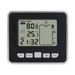 Multifunctional Ultrasonic Water Tank Level Meter with Indoor Temperature Display Digital Electronic Clock Thermometer