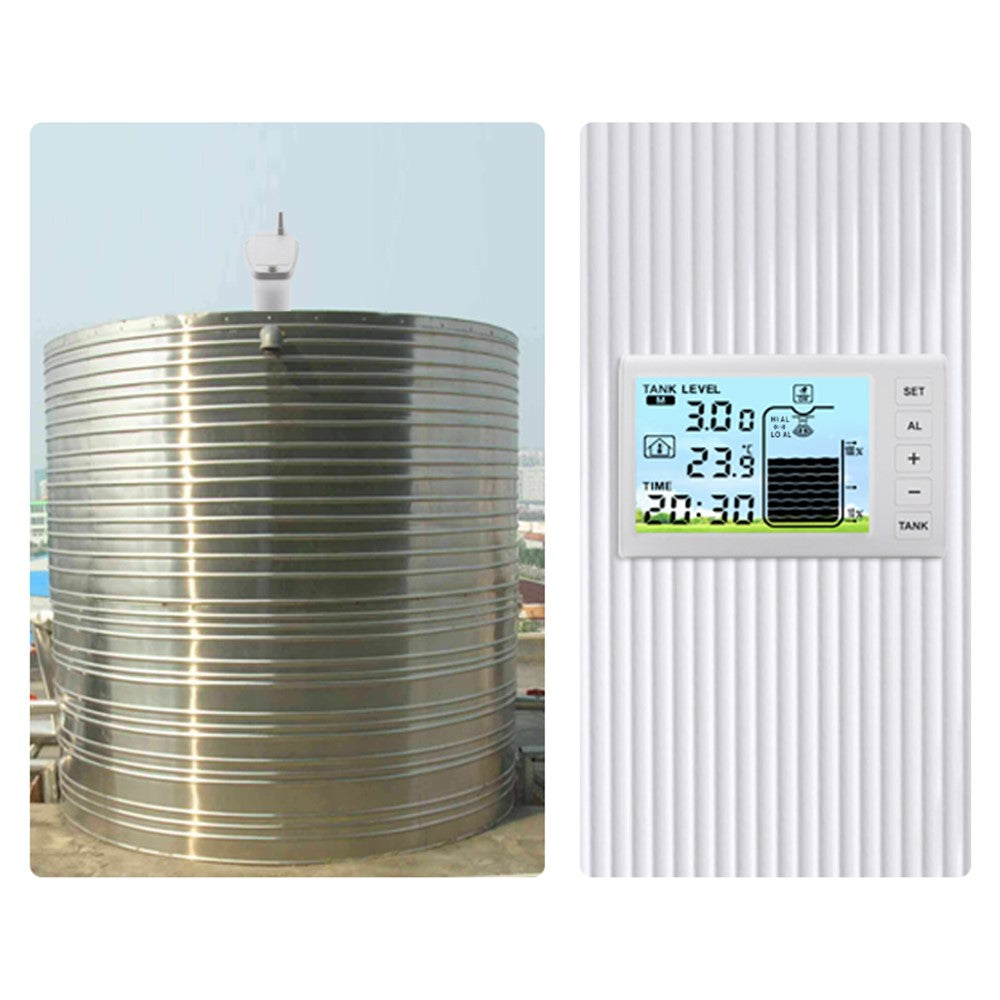 TS-FT005 Ultrasonic Water Tank Level Meter 4.3 Inch Digital Display High Low Level Alarm with Backlit