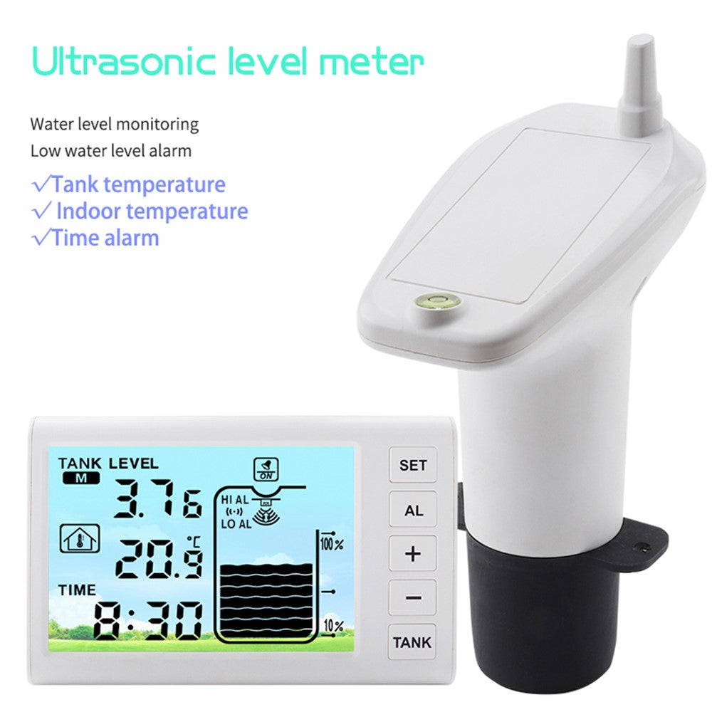 TS-FT005 Ultrasonic Water Tank Level Meter 4.3 Inch Digital Display High Low Level Alarm with Backlit