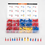 280Pcs Insulated Ring Terminals Assorted Kit Cold Press Electrical Wire Crimp Connectors