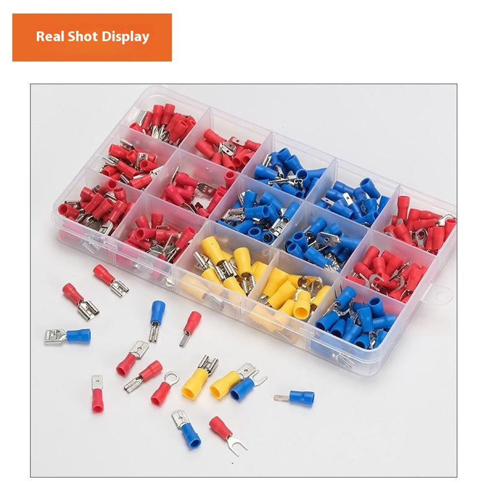 280Pcs Insulated Ring Terminals Assorted Kit Cold Press Electrical Wire Crimp Connectors