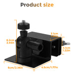 Universal Security Camera Mount for Railing Gutter Weatherproof Aluminum Alloy Pan Tilt Bracket with 1 / 4 Inch Screw