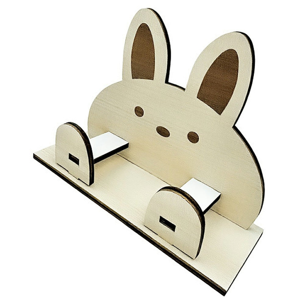 Creative Wooden Cartoon Animal Shape Desktop Organizer Phone Stand Glasses Holder