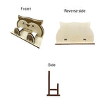 Creative Wooden Cartoon Animal Shape Desktop Organizer Phone Stand Glasses Holder