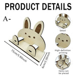 Creative Wooden Cartoon Animal Shape Desktop Organizer Phone Stand Glasses Holder