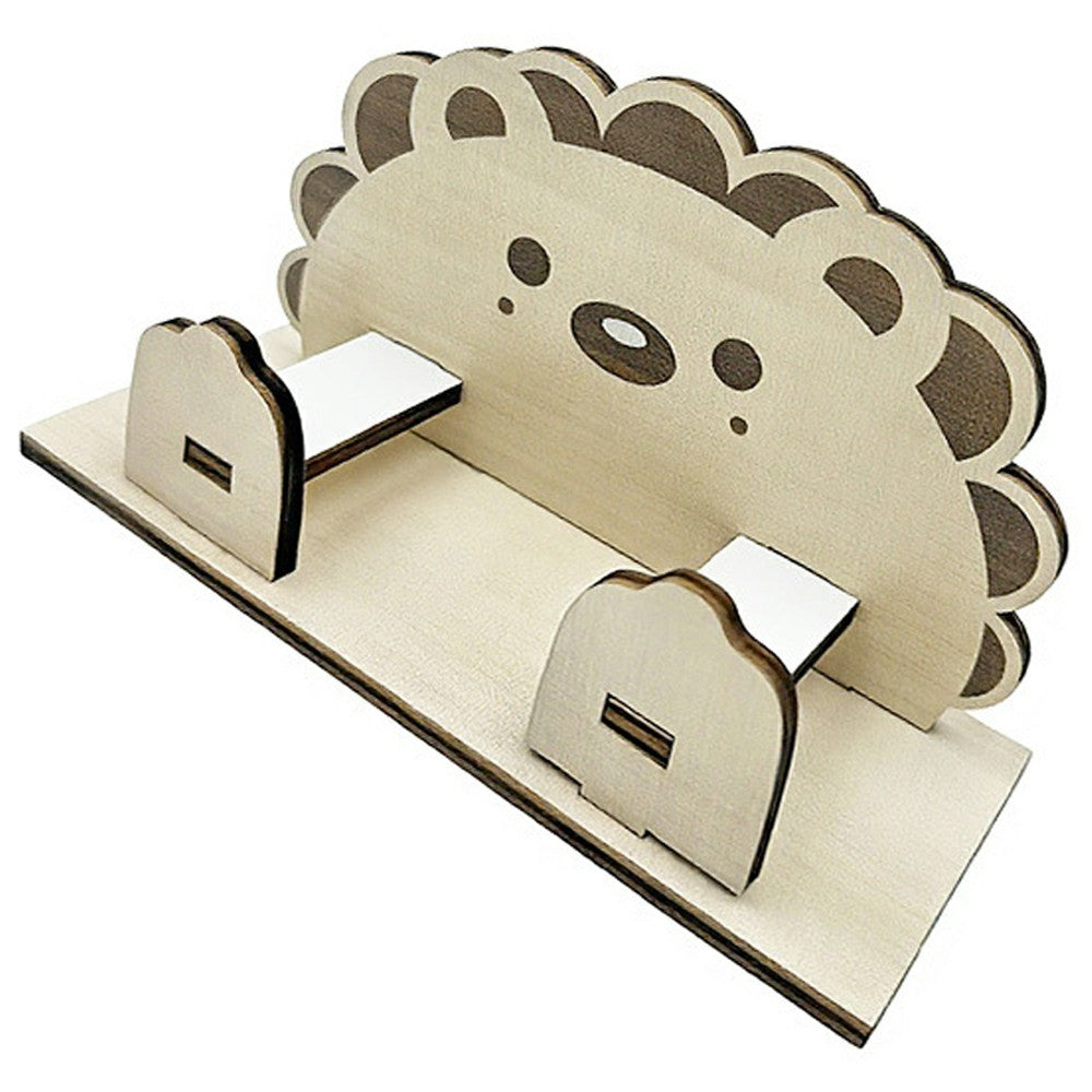 Creative Wooden Cartoon Animal Shape Desktop Organizer Phone Stand Glasses Holder