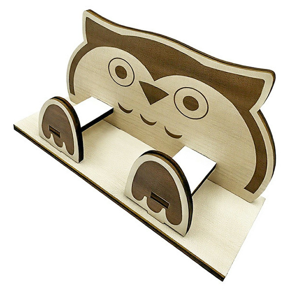 Creative Wooden Cartoon Animal Shape Desktop Organizer Phone Stand Glasses Holder