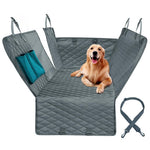 cwd007 Dog Car Seat Cover Splash-proof Dog Seat Cover Non-slip Dog Hammock Anti-scratch Protection Cover for Car Back Seat with 2 Pockets