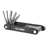 YELANGU LW-A02 10-in-1 Aluminum Alloy + Steel Multi-Function Wrenches Portable Repairing Tool