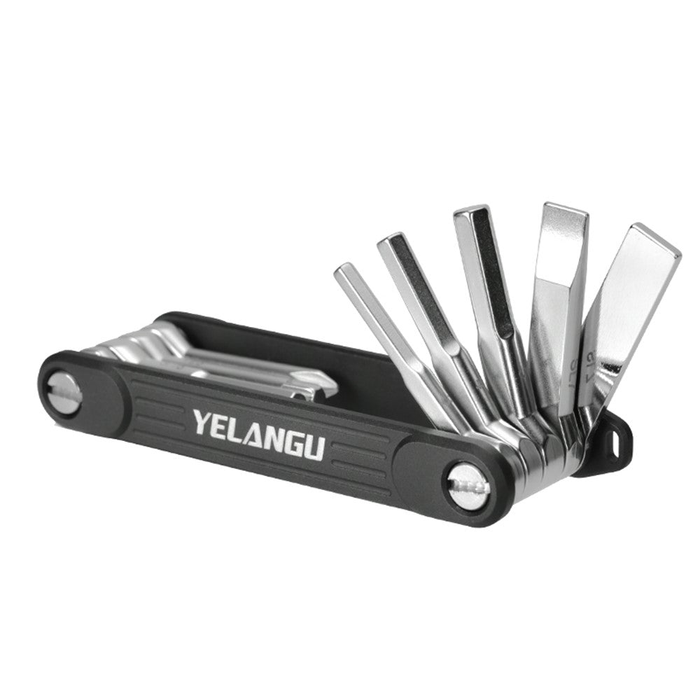 YELANGU LW-A02 10-in-1 Aluminum Alloy + Steel Multi-Function Wrenches Portable Repairing Tool
