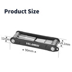 YELANGU LW-A02 10-in-1 Aluminum Alloy + Steel Multi-Function Wrenches Portable Repairing Tool