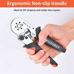 HSC8 6-4A Ferrule Crimping Pliers with 800Pcs Terminals Wire Connector Electrical Repair Kit