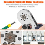 HSC8 6-4A Ferrule Crimping Pliers with 1200Pcs Terminals Wire Connector Electrical Repair Kit
