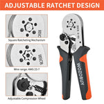HSC8 6-4A Ferrule Crimping Pliers with 1200Pcs Terminals Wire Connector Electrical Repair Kit