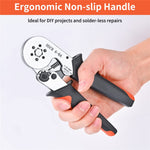 HSC8 6-6A Ferrule Crimping Pliers with 400Pcs Terminals Wire Connector Electrical Repair Kit
